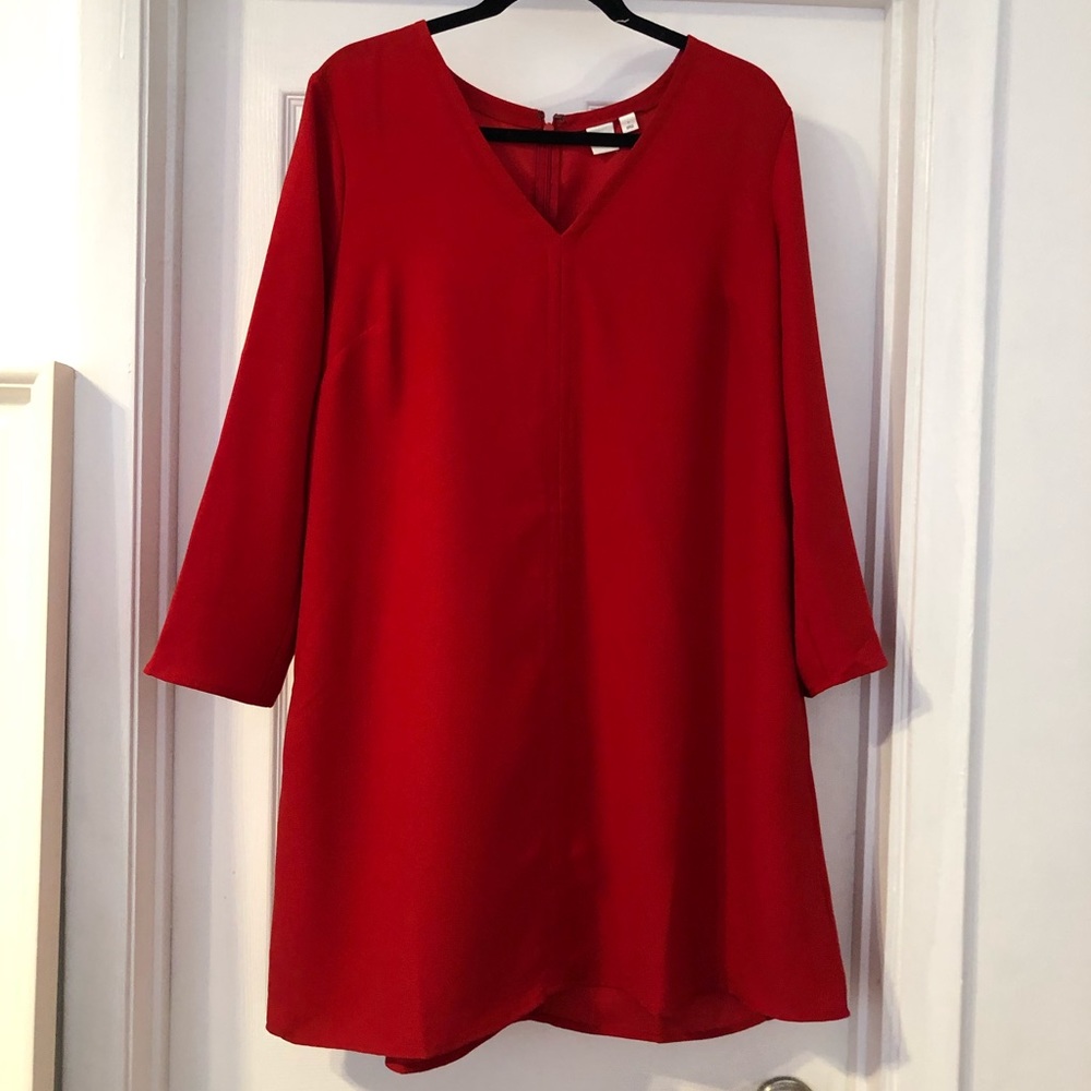 Red Shift Dress